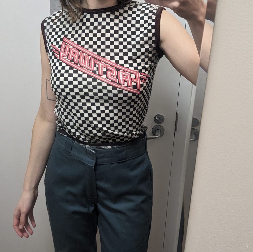 Vintage promo 80s Fastway crop shirt